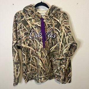 Cabela's Waterfowl Camo Hoodie Women's Size XL